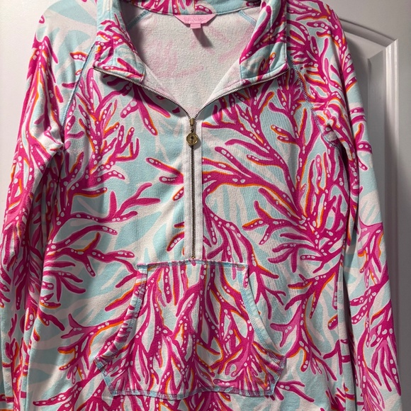 Lilly Pulitzer Skipper Popover in Underwater Escape Print in Medium - Picture 1 of 4